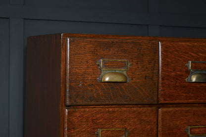 Early 20th century oak 6 drawer filing drawers