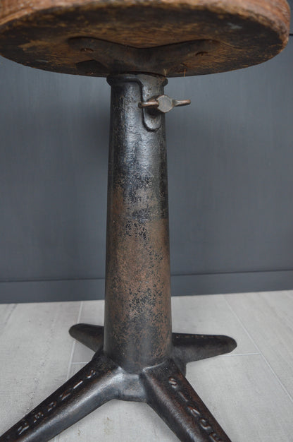 Singer cast iron industrial stool