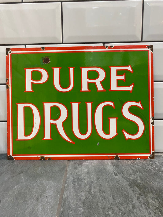 Pure Drugs Enamel Sign