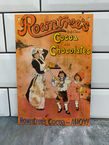 Rowntrees Cocoa Sign Circa 1990s