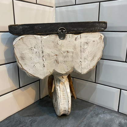 Wooden Elephant Shelf
