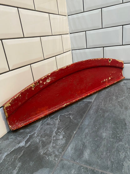 1920-1930s British Telephone box cast iron door cornice