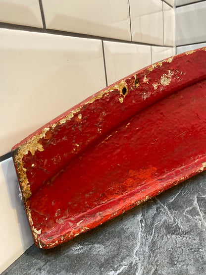 1920-1930s British Telephone box cast iron door cornice