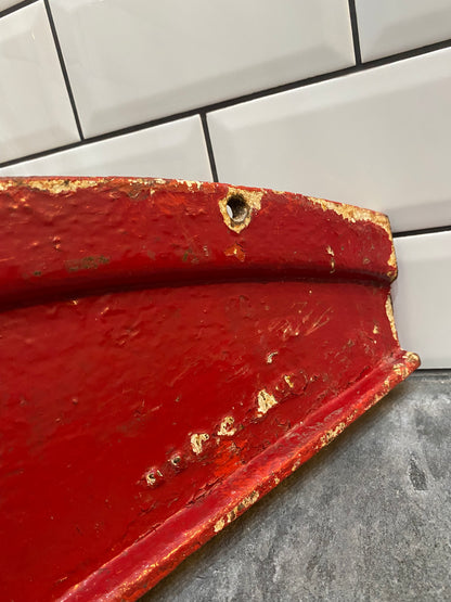 1920-1930s British Telephone box cast iron door cornice