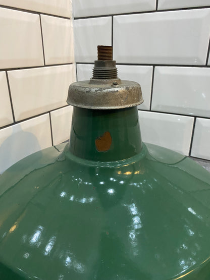 1940s Crossland Industrial Enamel Pendant Lights