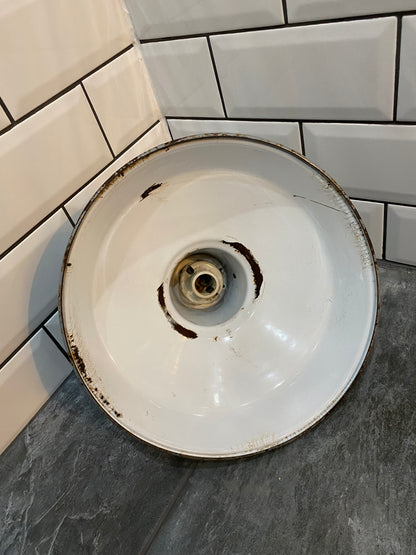 Grey 1940s-1950s Industrial Pendant Light