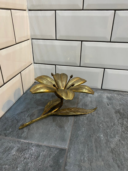 Brass Lily Ash Tray