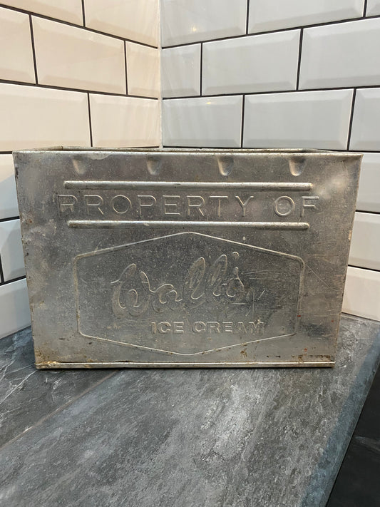 Property Of Walls Ice Cream Aluminium Tin / Planter