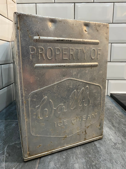 Property Of Walls Ice Cream Aluminium Tin / Planter