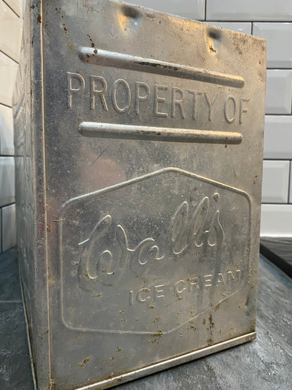 Property Of Walls Ice Cream Aluminium Tin / Planter