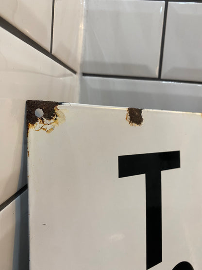'Too Much Sex' Enamel Opticians Sign