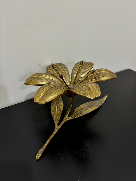 Brass Lily Ash Tray
