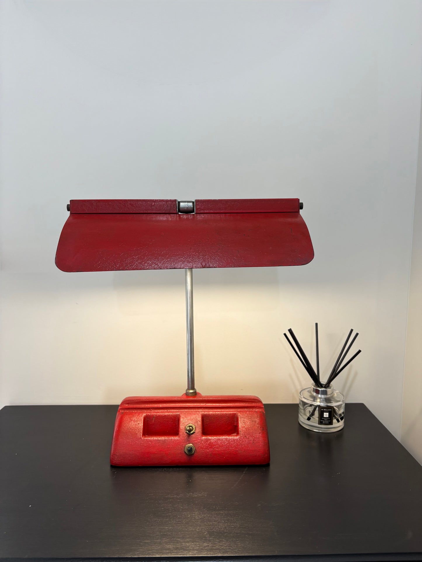Vintage Red Desk Lamp by Solite