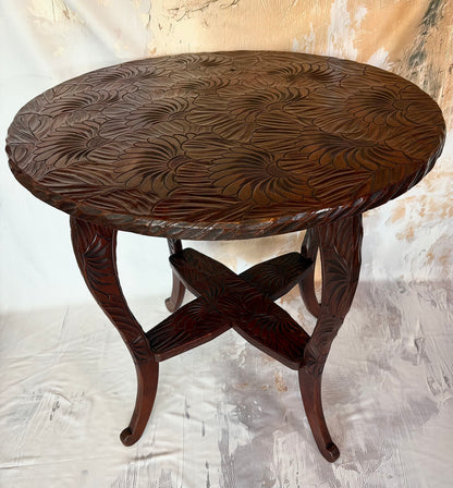 Liberty & Co, Japanese carved arts & crafts table (circa 1905)