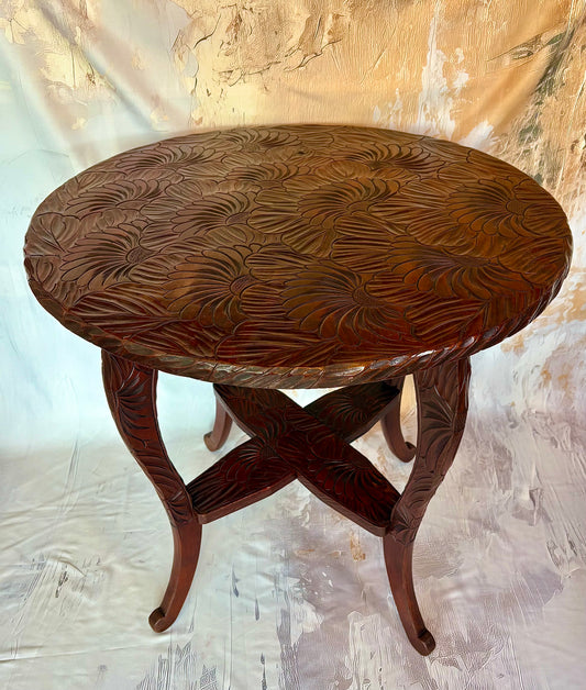 Liberty & Co, Japanese carved arts & crafts table (circa 1905)