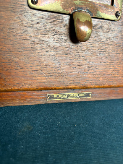 Antique Oak Index Drawer